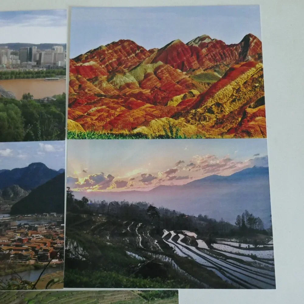 set of 5 Asian vistas 5x7 postcards
